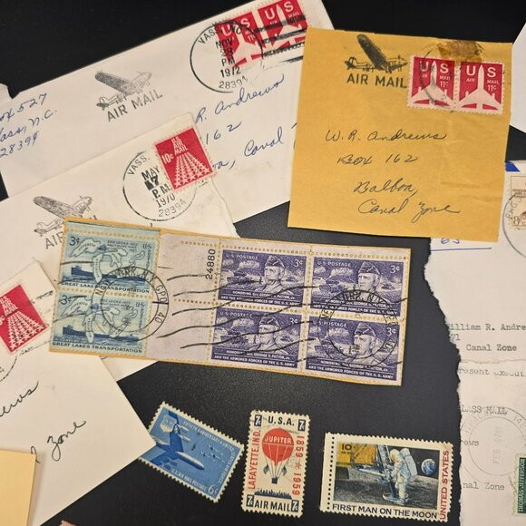 Vintage Air Mail Envelopes & Stamps United States Military and Air Mail LI3040 - Picture 4 of 10